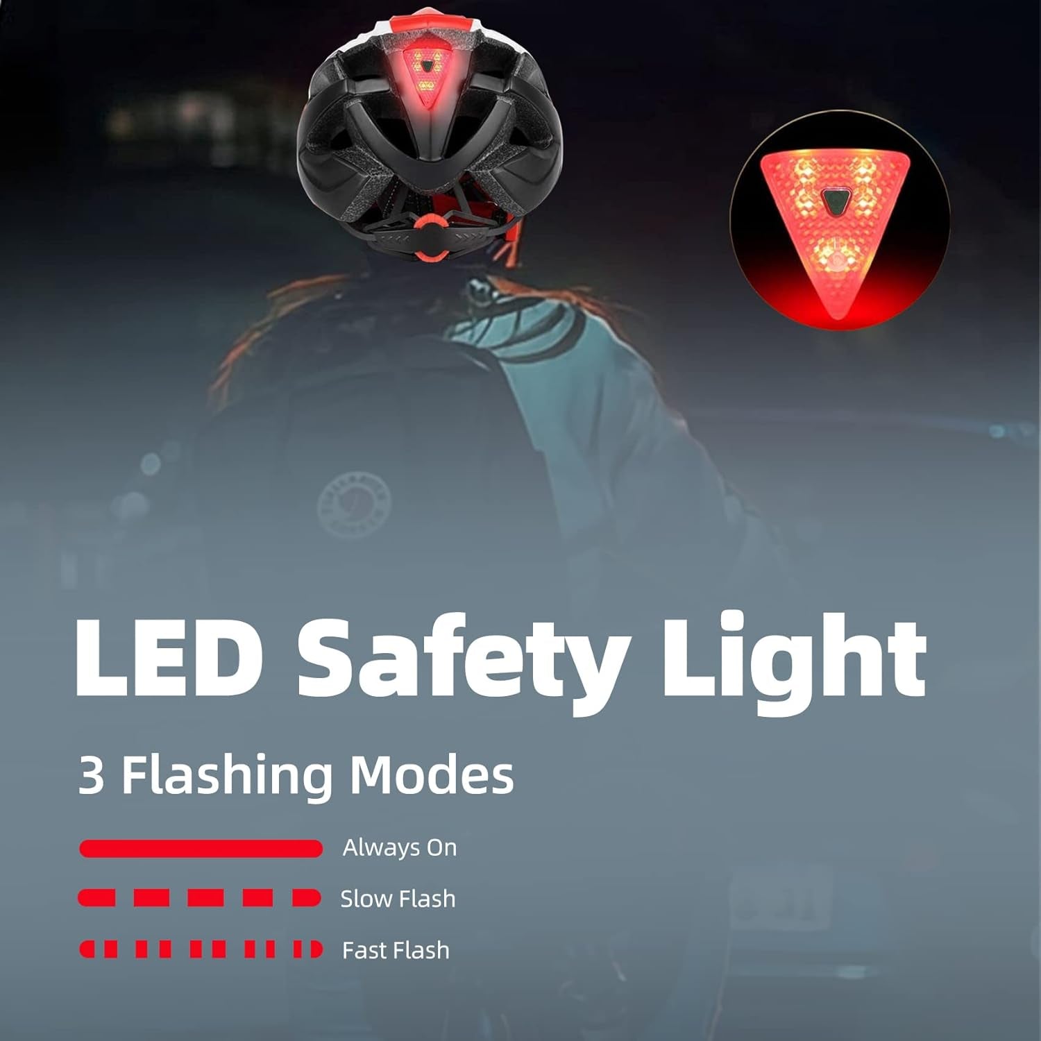 Bike Helmet, CPSC/CPC Certificated Bicycle Helmet with Detachable Magnetic Goggles&Led Back Light&Portable Backpack Cycling Helmet Adjustable Mountain Bike Helmet for Adult Men Women SM-T69